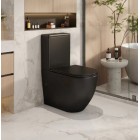 Norton Matte Black Quiet flushing technology Rimless + Tornado Toilet Suite